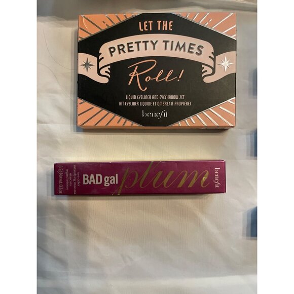Benefit Makeup Set Mascara Eyeliner Set Duffle Bag Lot 6 New In Box - Picture 5 of 9